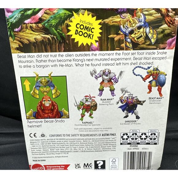 Turtles of Grayskull Beast Man TMNT MOTU Origins Retro Action Figure New - Picture 7 of 8